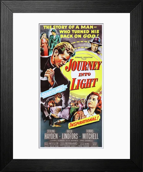 Framed Print : JOURNEY INTO LIGHT, US poster art, from left: Sterling Hayden, Viveca Lindfors, 1951, TM and copyright 20th Century Fox Film Corp