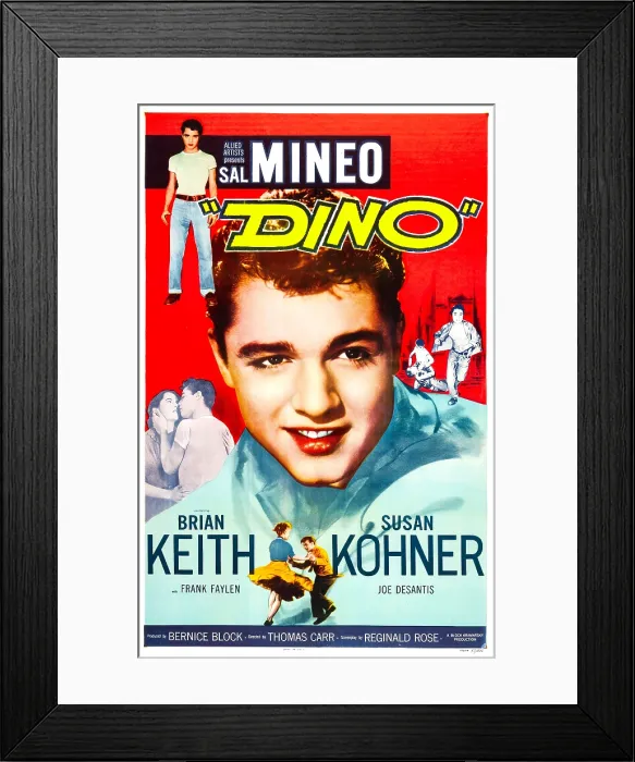 Framed Print : DINO, US poster, Sal Mineo, 1957 Framed Print : DINO, US poster, Sal Mineo, 1957