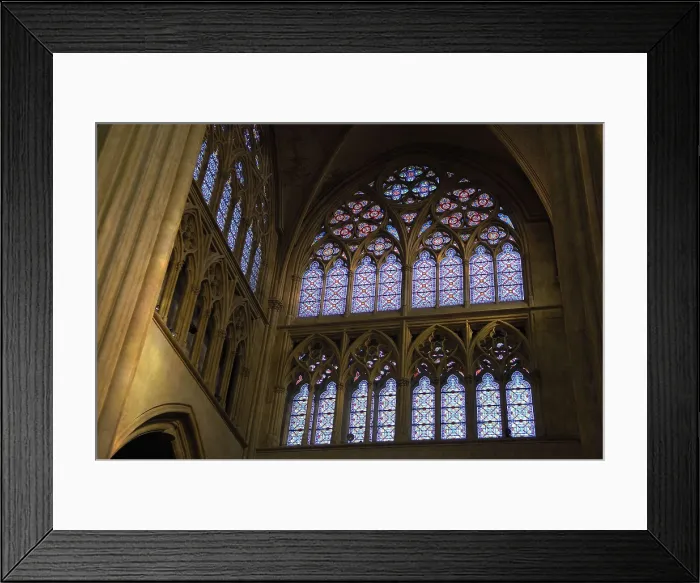 Framed Print : FRANCE. Bayonne. Stained glass windows of the Cathedral of Saint Mary (13th c.). Gothic art. Architecture. AISA / Everett Collection**US SALES ONLY**
