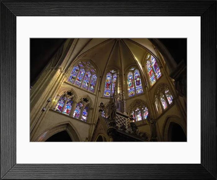 Framed Print : FRANCE. Bayonne. Stained glass windows of the Cathedral of Saint Mary (13th c.). Gothic art. Architecture. AISA / Everett Collection**US SALES ONLY**