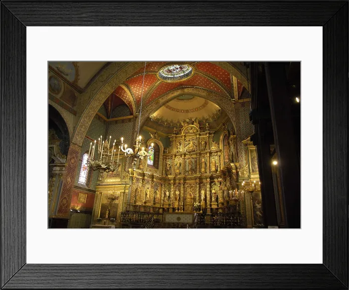 Framed Print : FRANCE. Saint-Jean-de-Luz. Baroque altarpiece of the Church of Saint John the Baptist. AISA / Everett Collection**US SALES ONLY**