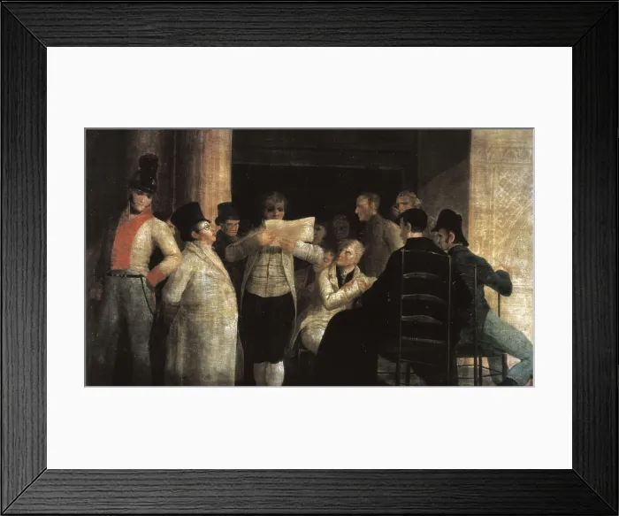 Framed Print : ALENZA y NIETO, Leonardo (1807-1845). A Reading at the Caf de Levante in Madrid. 1st half 19th c. Romanticism. Oil on canvas. SPAIN. Madrid. Lzaro Galdiano Foundation Framed Print : ALENZA y NIETO, Leonardo (1807-1845). A Reading at the Caf de Levante in Madrid. 1st half 19th c. Romanticism. Oil on canvas. SPAIN. Madrid. Lzaro Galdiano Foundation