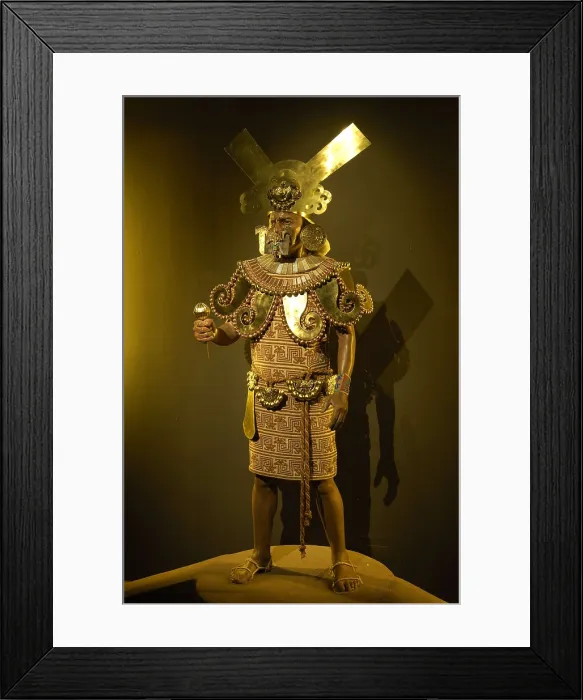 Framed Print : Representation of the 'Old Lord of Sipn'. Moche or Mochica Art. PERU. Sipn. Royal Tombs of Sipn Museum. AISA / Everett Collection**US SALES ONLY**