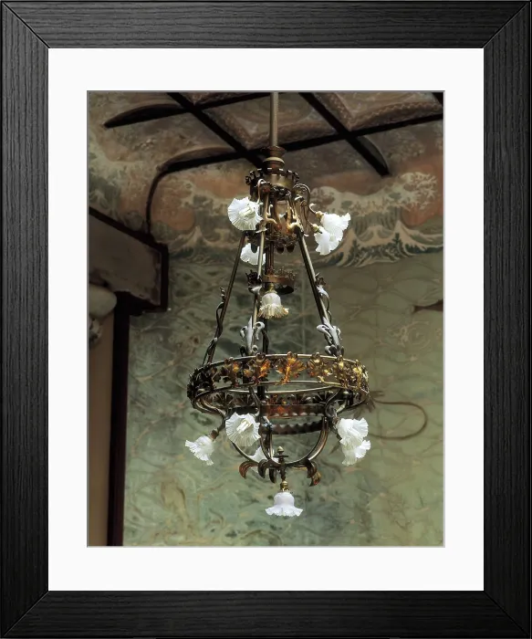 Framed Print : DOMENECH I MONTANER, Lluis (1850-1923). Fonda Espaa. SPAIN. Barcelona. Fonda Espaa. Lamp from the Saln de las Sirenas (Hall of Mermaids). Modernism Framed Print : DOMENECH I MONTANER, Lluis (1850-1923). Fonda Espaa. SPAIN. Barcelona. Fonda Espaa. Lamp from the Saln de las Sirenas (Hall of Mermaids). Modernism