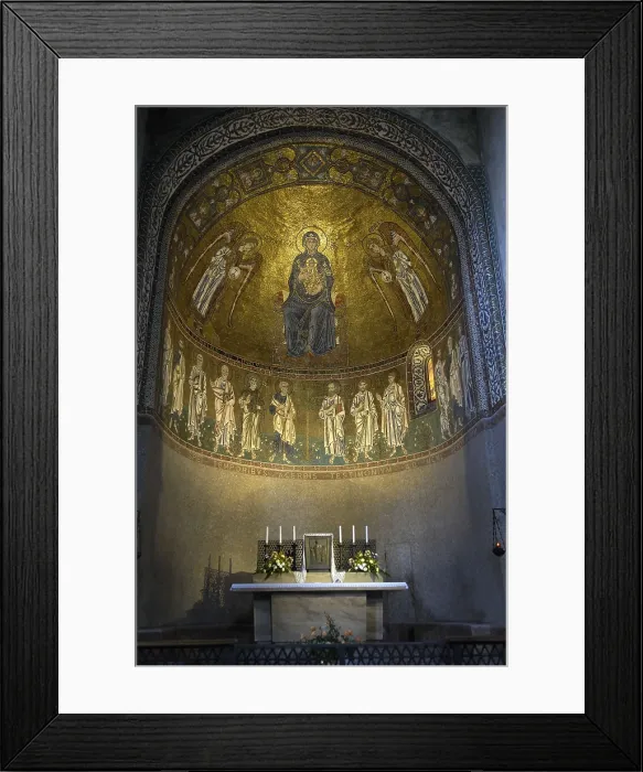 Framed Print : ITALY. Trieste. Cathedral of Saint Giusto. Cathedral of San Giusto. Altar. Byzantine art. Mosaic; Architecture. AISA / Everett Collection**US SALES ONLY** Framed Print : ITALY. Trieste. Cathedral of Saint Giusto. Cathedral of San Giusto. Altar. Byzantine art. Mosaic; Architecture. AISA / Everett Collection**US SALES ONLY**