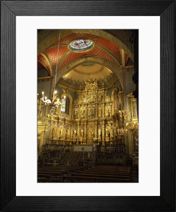 Framed Print : FRANCE. Saint-Jean-de-Luz. Baroque altarpiece of the Church of Saint John the Baptist. AISA / Everett Collection**US SALES ONLY**
