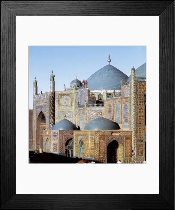 Framed Print : Blue Mosque or Hazrat Tomb. s.XV. AFGHANISTAN. BALKH. Mazar-e Sharif. Blue Mosque and Hazrat Ali Mausoleum. Islamic art. AISA / Everett Collection**US SALES ONLY**
