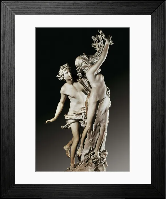 Framed Print : BERNINI, Giovanni Lorenzo (1598-1680). Apollo and Daphne. 1622-1625. Baroque art. Sculpture on marble. ITALY. Rome. Borghese Gallery & Museum