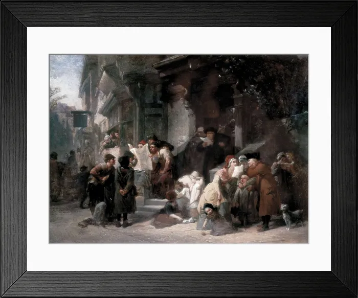 Framed Print : GOODALL, Frederick (1822-1904). The Village Post Office. 2nd half 19th c. Oil on canvas. UNITED KINGDOM. London. Victoria and Albert Museum