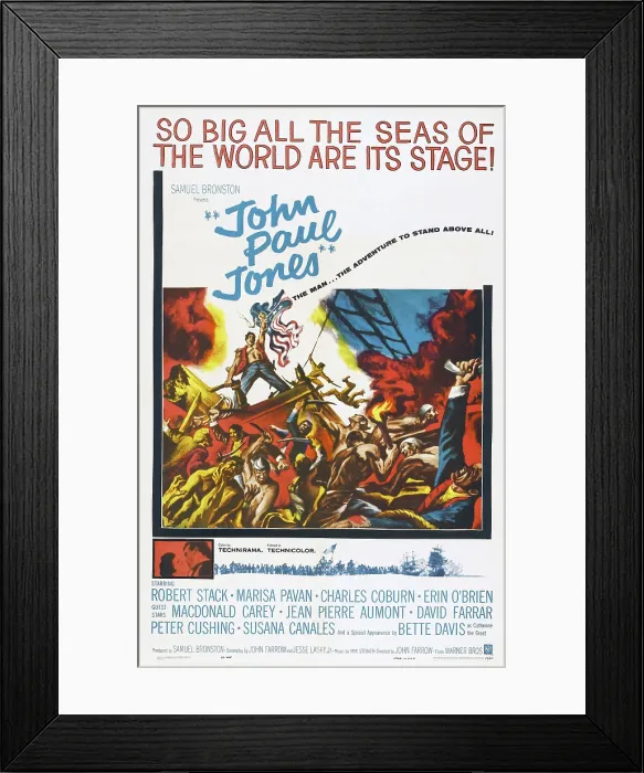 Framed Print : JOHN PAUL JONES, US poster art, 1959