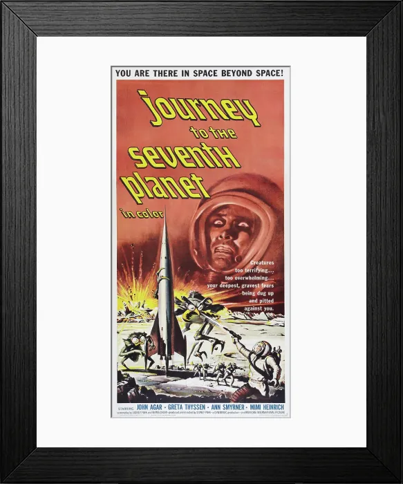 Framed Print : JOURNEY TO THE SEVENTH PLANET, poster art, 1962 Framed Print : JOURNEY TO THE SEVENTH PLANET, poster art, 1962