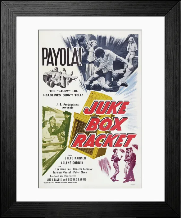 Framed Print : JUKE BOX RACKET, US poster art, 1960
