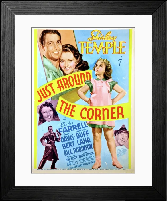 Framed Print : JUST AROUND THE CORNER, top from left: Charles Farrell, Amanda Duff, Shirley Temple, center left: Joan Davis, lower left: Bill Robinson Framed Print : JUST AROUND THE CORNER, top from left: Charles Farrell, Amanda Duff, Shirley Temple, center left: Joan Davis, lower left: Bill Robinson