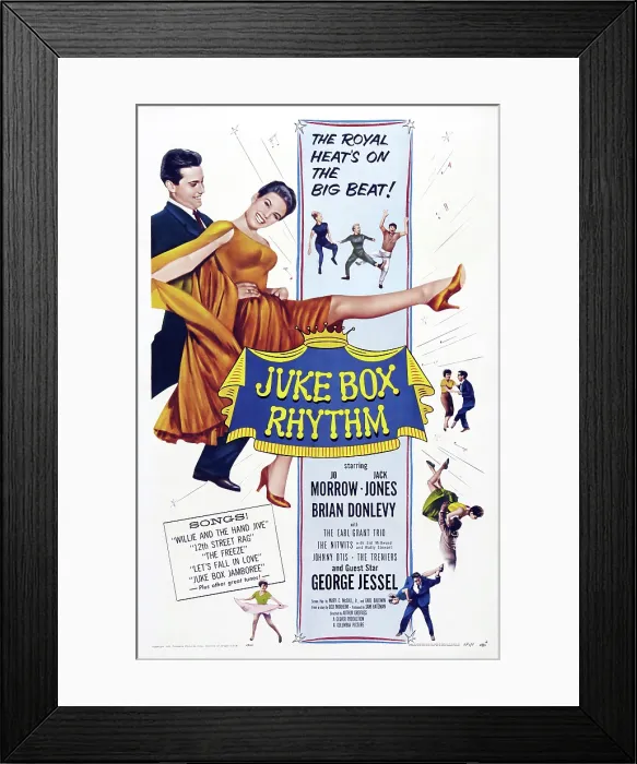 Framed Print : JUKE BOX RHYTHM, US poster art, from left, Jack Jones, Jo Morrow, 1959