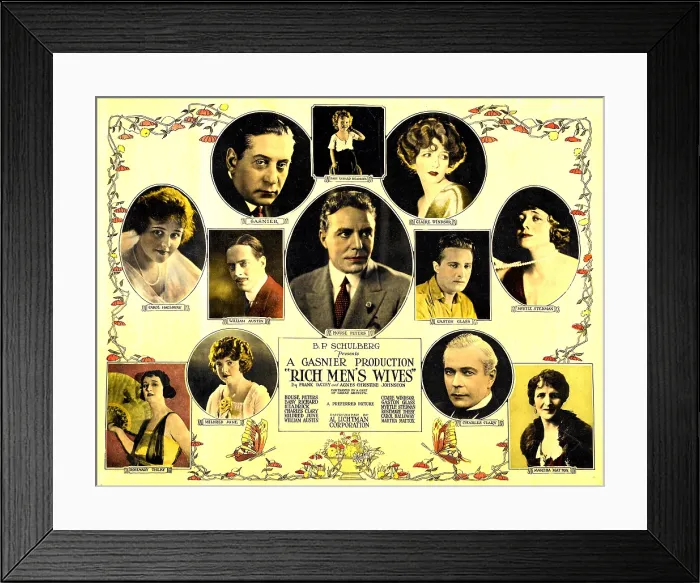 Framed Print : RICH MEN'S WIVES, top row, left to right: Louis J
