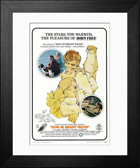 Framed Print : RING OF BRIGHT WATER, US poster, inset from left: Bill Travers, Virginia McKenna, 1969