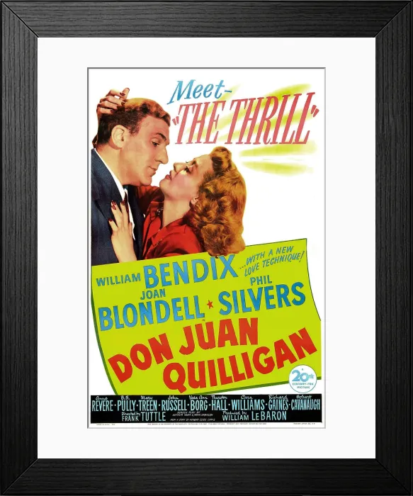 Framed Print : DON JUAN QUILLIGAN, US poster, William Bendix, Joan Blondell, 1945. TM and copyright 20th Century Fox Film Corp. All rights reserved / courtesy Everett Collection
