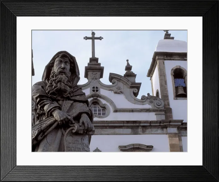 Framed Print : ALEIJADINHO, Antonio Francisco de Lisboa, also called (1738-1814). The Prophets. 1800-1805. BRAZIL. MINAS GERAIS. Congonhas do Campo. Work finished by the sculptor Aleijandinho