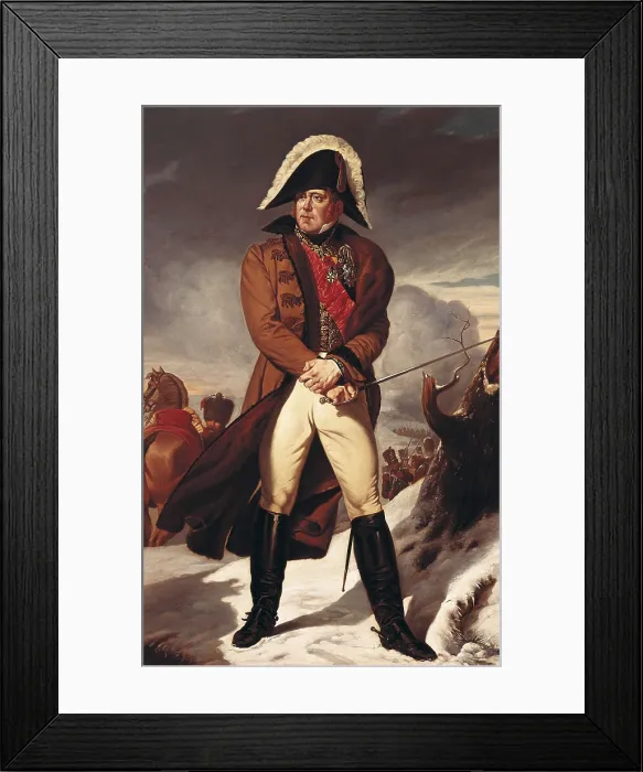 Framed Print : Ney, Michel, Duc DElchingen, prince of la Moskowa (1769-1815). Portrait of Eugne Battaille after an original by Jerome Martin Langlois. Oil on canvas. FRANCE. Versailles