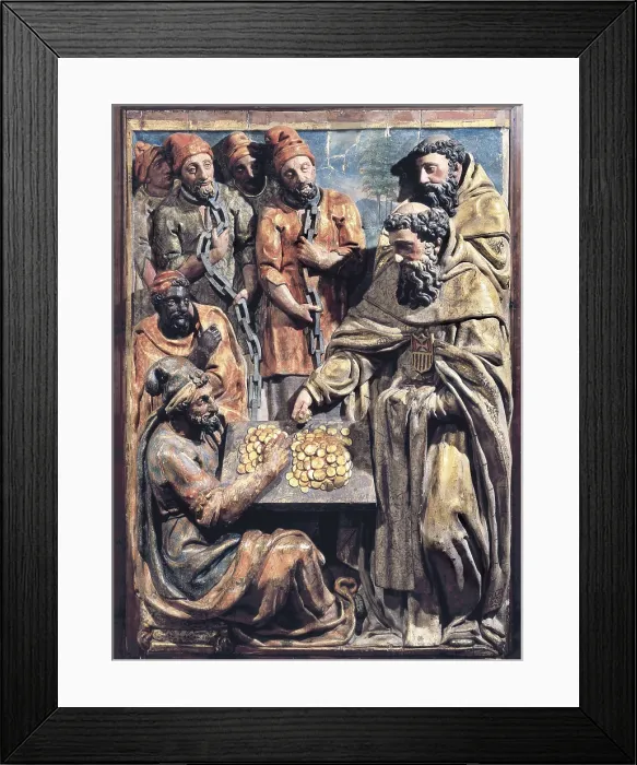 Framed Print : Redeption of prisoners (16th c.). Aragonese school. Sculpture. SPAIN. Valladolid. National Museum of Sculpture. AISA / Everett Collection**US SALES ONLY**