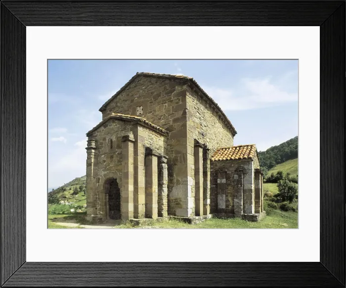 Framed Print : Church of Santa Cristina de Lena. SPAIN. ASTURIAS. Pola de Lena. Church of Santa Cristina de Lena. Asturian Pre-Romanesque art. Architecture