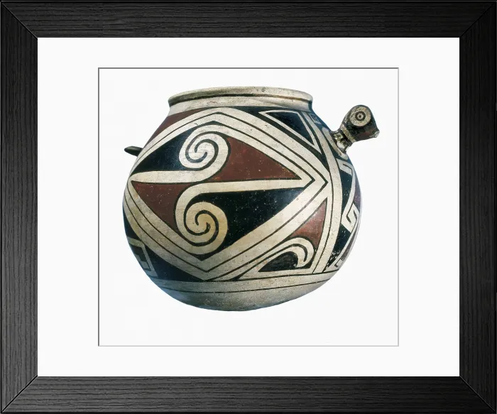 Framed Print : Pot with Geometric Motifs. 11th-13th c. Pre-Columbian art. Terra-cotta. MEXICO. Mexico City. National Museum of Anthropology. Proc: MEXICO. CHIHUAHUA Framed Print : Pot with Geometric Motifs. 11th-13th c. Pre-Columbian art. Terra-cotta. MEXICO. Mexico City. National Museum of Anthropology. Proc: MEXICO. CHIHUAHUA