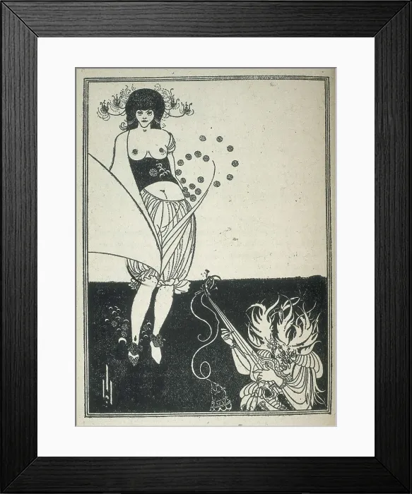 Framed Print : BEARDSLEY, Aubrey Vincent (1872-1898). Salome. 1894. Illustrated edition from Oscar Wilde's play 'Salome', written in 1893. Art Nouveau. Xylography. SPAIN