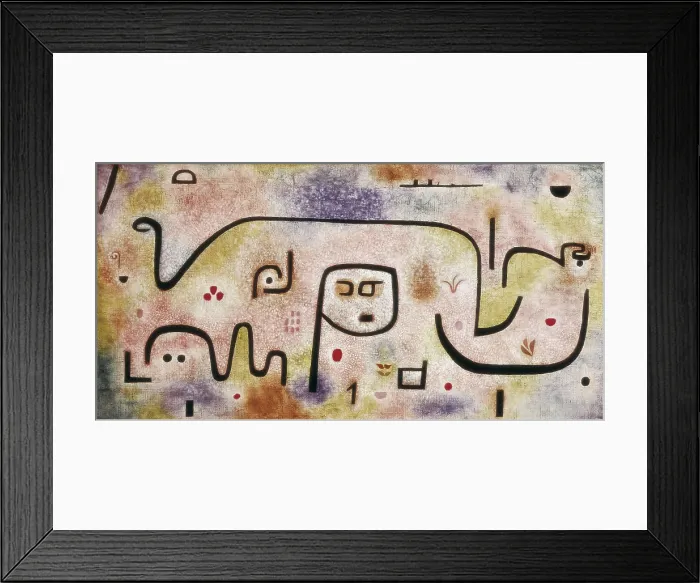 Framed Print : KLEE, Paul (1879-1940). Insula dulcamara. 1938. Oil and paste painting on newspaper. Expressionism. Abstract expressionism. Mixed technic. SWITZERLAND. Bern. Fine Arts Museum Framed Print : KLEE, Paul (1879-1940). Insula dulcamara. 1938. Oil and paste painting on newspaper. Expressionism. Abstract expressionism. Mixed technic. SWITZERLAND. Bern. Fine Arts Museum