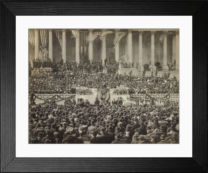 Framed Print : President Theodore Roosevelt delivering his inaugural address at US Capitol, March 4, 1905 (BSLOC_2016_14_159) Framed Print : President Theodore Roosevelt delivering his inaugural address at US Capitol, March 4, 1905 (BSLOC_2016_14_159)