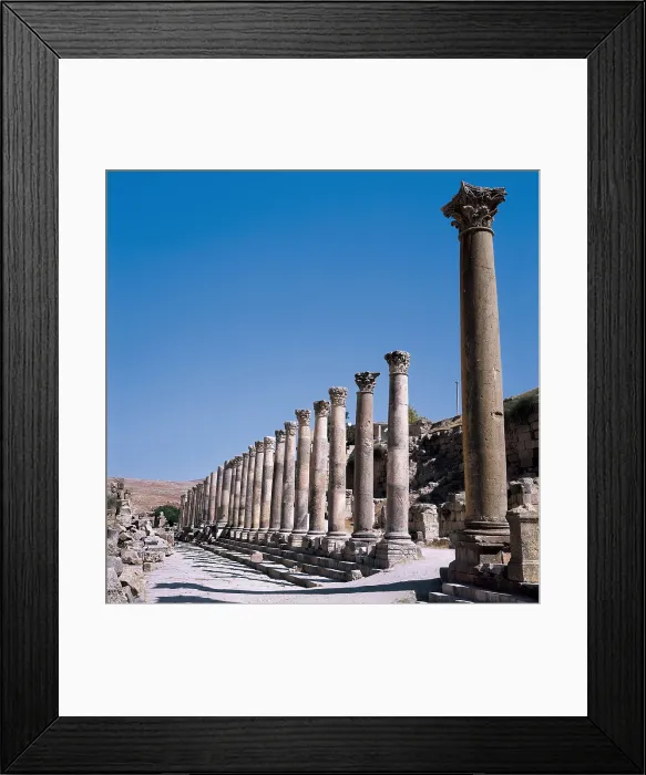Framed Print : JORDAN. JERASH. Jerash. Ancient avenue with columns. AISA / Everett Collection**US SALES ONLY**