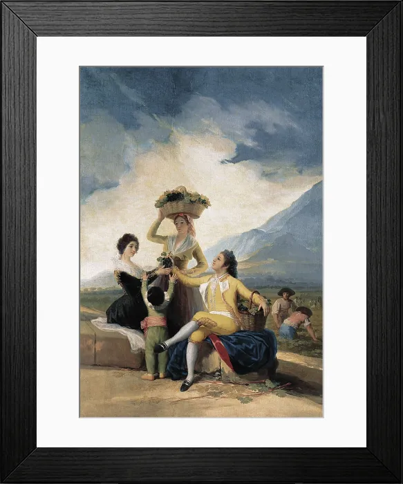 Framed Print : GOYA Y LUCIENTES, Francisco de (1746-1828). The Grape Harvest. 1786. Oil on canvas. SPAIN. Madrid. Prado Museum. AISA / Everett Collection**US SALES ONLY**