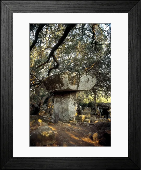 Framed Print : SPAIN. MENORCA. Llafuda Tower, 'taula' (table) or talaiot of the 3rd Talayotic period (800-450 BC). Bronze Age. Talaiotic Culture. Architecture