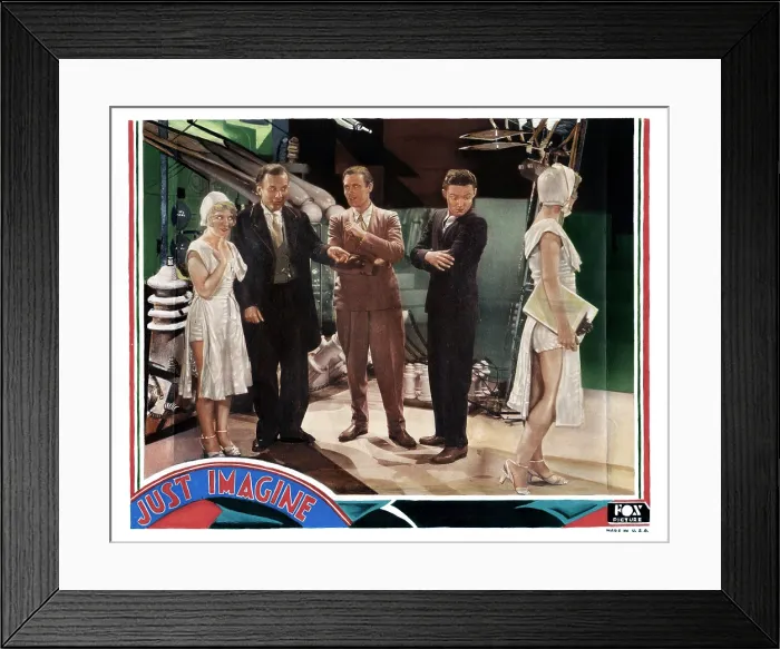 Framed Print : JUST IMAGINE, from left, Marjorie White, El Brendel, John Garrick, Frank Albertson, 1930, 20th Century Fox, TM & Copyright / Courtesy: Everett Collection