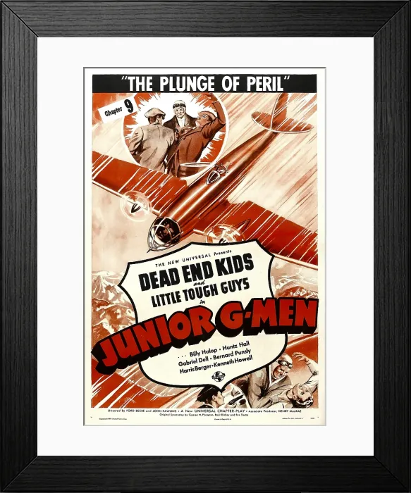 Framed Print : JUNIOR G-MEN, Chapter 9: The Plunge of Peril, 1940