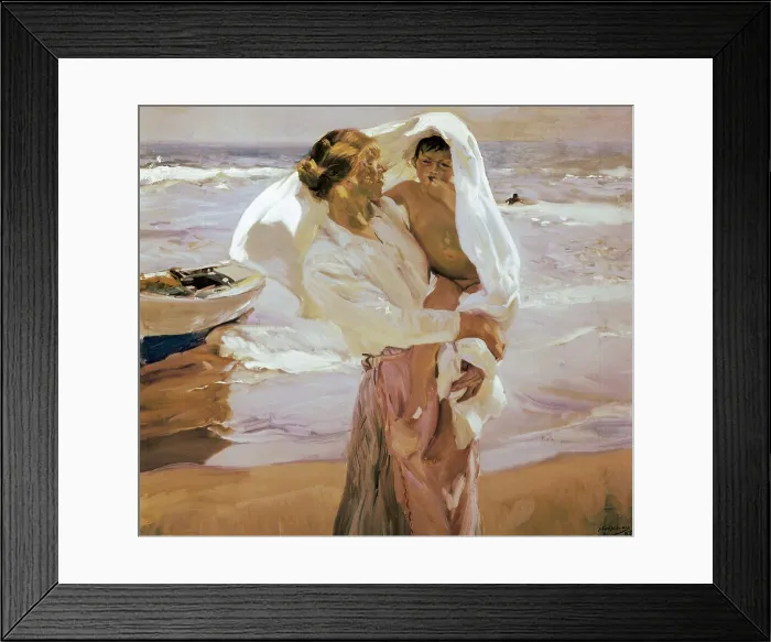 Framed Print : SOROLLA, Joaqun (1863-1923). After the Bath. 1915. Oil on canvas. SPAIN. Madrid. Sorolla Museum. AISA / Everett Collection**US SALES ONLY**