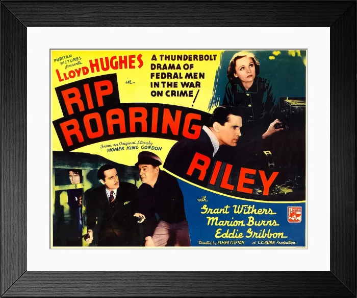 Framed Print : RIP ROARING RILEY, top from left: Lloyd Hughes, Marion Burns, 1935 Framed Print : RIP ROARING RILEY, top from left: Lloyd Hughes, Marion Burns, 1935