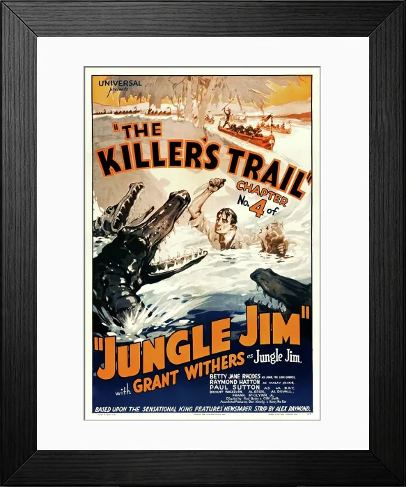 Framed Print : JUNGLE JIM, left: Grant Withers in Chapter 4: The Killer's Trail, 1937