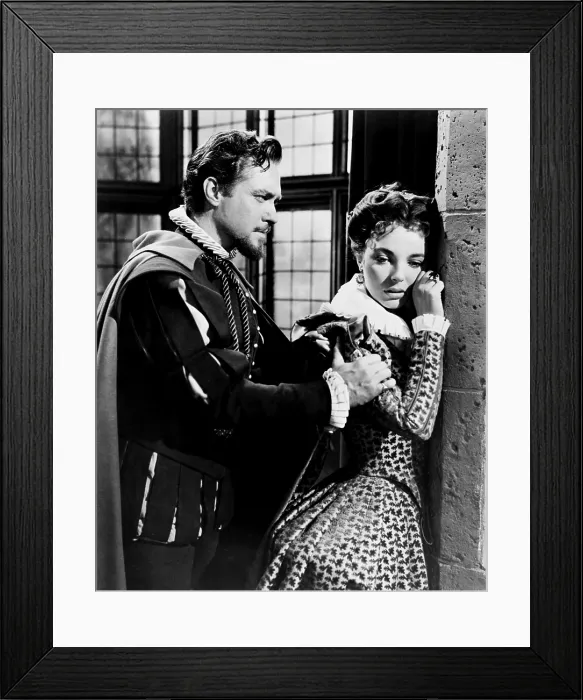 Framed Print : THE VIRGIN QUEEN, from left, Richard Todd, Joan Collins, 1955, TM & copyright 20th Century Fox Film Corp. All rights reserved
