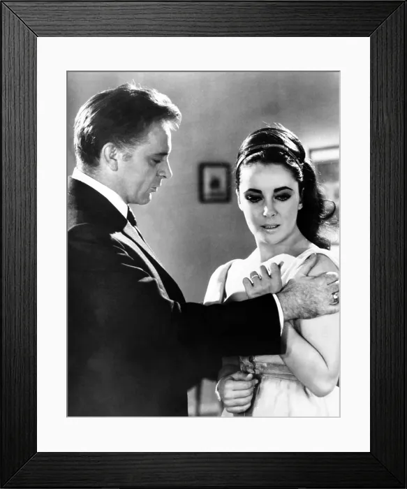Framed Print : THE V.I.P.S, from left, Richard Burton, Elizabeth Taylor, 1963