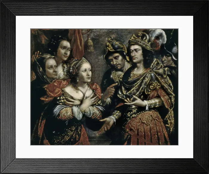 Framed Print : PEREDA, Antonio de (1608-1678). The Family of Darius before Alexander. 17th c