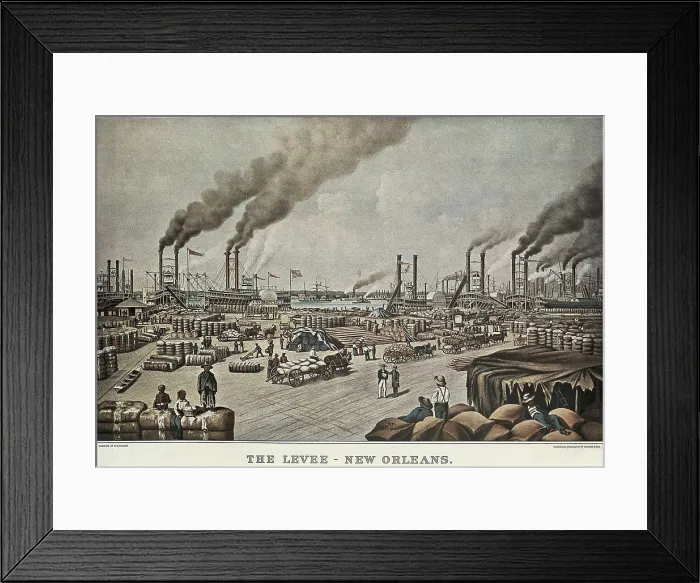 Framed Print : United States (1883). New Orleans. Harbour. Litography. AISA / Everett Collection**US SALES ONLY**