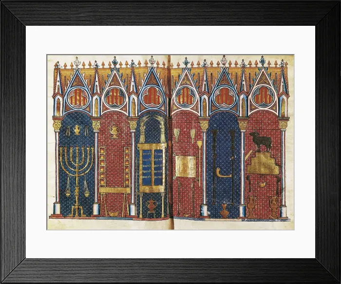 Framed Print : 'Historia Scholastica' (Scholastic History) by Pedro Comestor. Illustration of the Temple of Solomon. Gothic art. Miniature Painting. SPAIN. Madrid. National Library Framed Print : 'Historia Scholastica' (Scholastic History) by Pedro Comestor. Illustration of the Temple of Solomon. Gothic art. Miniature Painting. SPAIN. Madrid. National Library