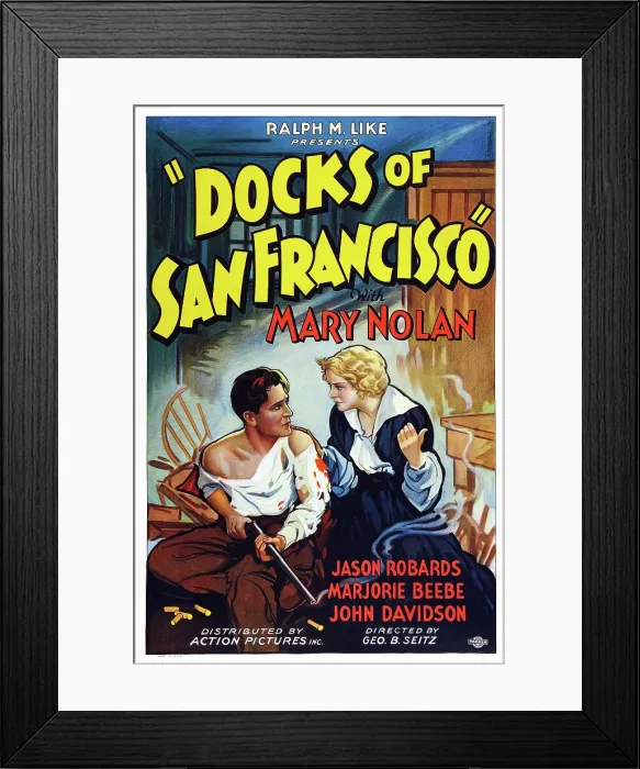 Framed Print : DOCKS OF SAN FRANCISCO, US poster art, from left: John Davidson, Mary Nolan, 1932