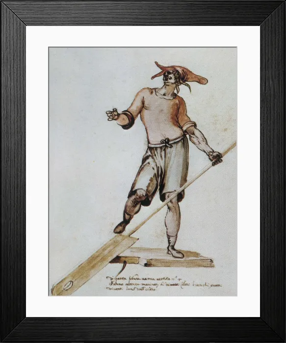 Framed Print : Illustration for 'La Pellegrina' (The Female Pilgrim). 1589