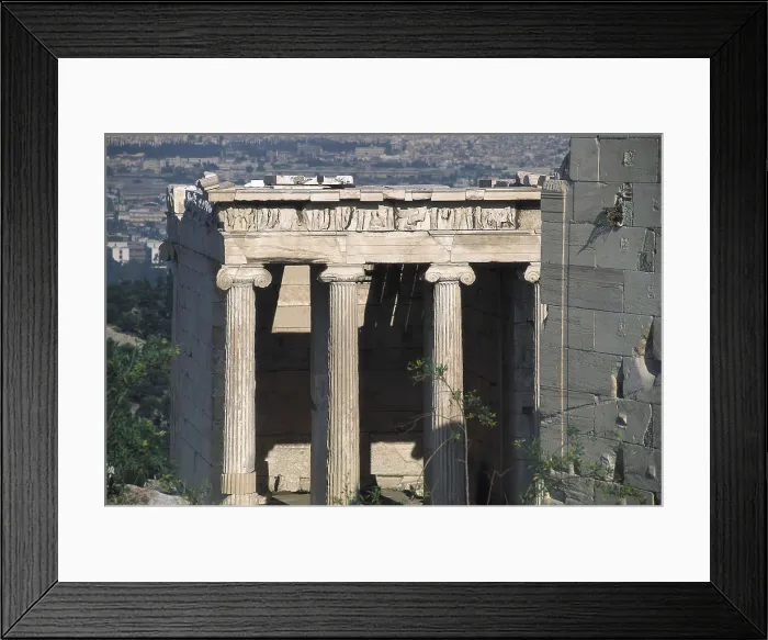 Framed Print : MNESICLES (5th C. BC); CALCRATES, (5th C. BC). Temple of Athena Nike. GREECE. ATTICA. Athens. Acropolis. Temple of Athena Nike. Classical Greek art. Architecture