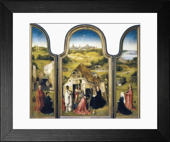 Framed Print : Bosch, Hieronymus Van Aeken, called (1450-1516). The Adoration of the Magi. 1511