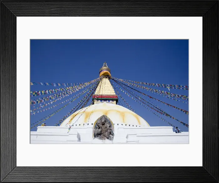 Framed Print : NEPAL. Kathmandu. Bodnath Stupa. Boudhantah Stupa, the largest burial mound in Nepal, where some Buddha's relics are located. AISA / Everett Collection**US SALES ONLY**