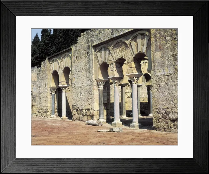 Framed Print : SPAIN. ANDALUSIA. Cordoba. Medina Azahara. Medina Azahara. Arches of Dar al-Yund or Army House (10th c.). Hispano-Moresque art. Caliphate period. Architecture