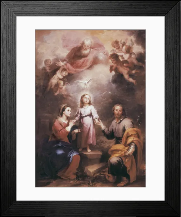 Framed Print : MURILLO, Bartolom Esteban (1617-1682). The Heavenly and Earthly Trinities ('The Pedroso Murillo'). 1675 - 1682. Baroque art. Oil on canvas. UNITED KINGDOM. London