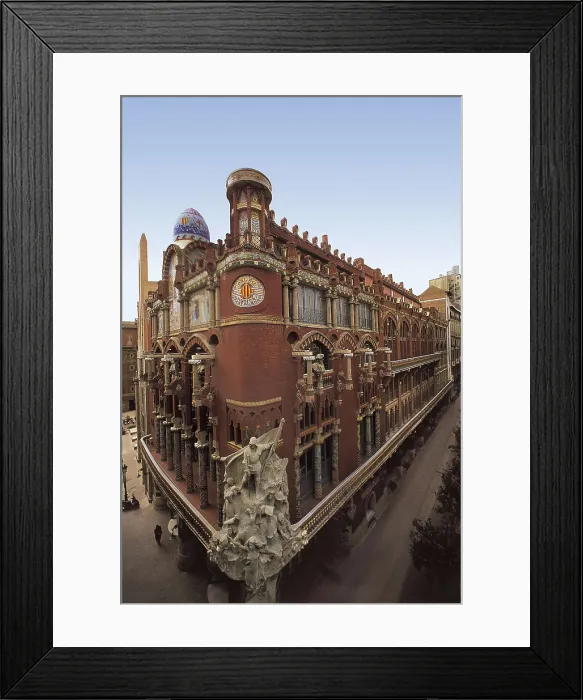 Framed Print : BRU I SALELLES, Llus (1868-1952); DOMENECH I MONTANER, Lluis (1850-1923). Palace of Catalan Music. SPAIN. CATALONIA. Barcelona. Palace of Catalan Music. Modernism. Architecture